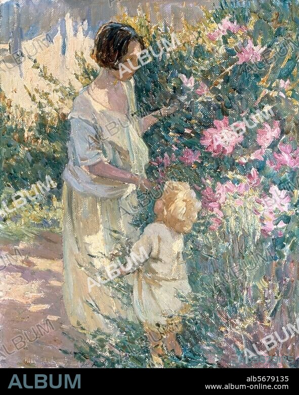 DOROTHEA SHARP. Sharp, Dorothea 1874-1955. "Spring Blossom". Oil on canvas, 51 × 40.5cm. No date. London, Sotheby's. Lot 124, 13/5/87.
