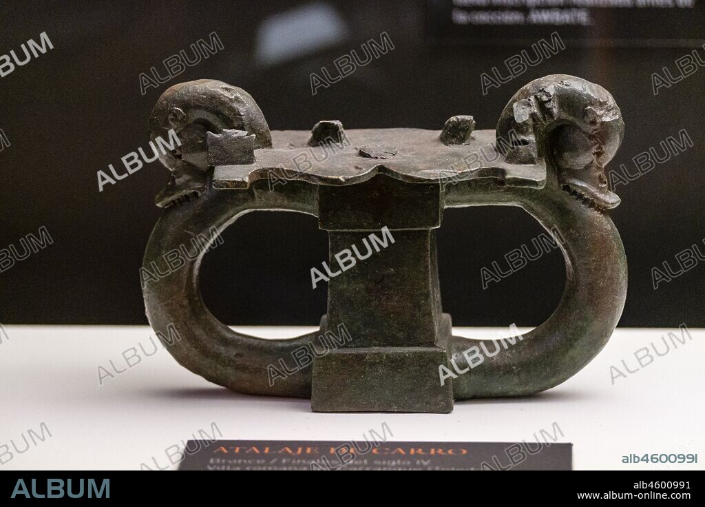 atalaje de carro, siglo IV, villa Romana de Carranque, Museo de los Concilios y la Cultura Visigoda, Iglesia de San Román,Toledo, Castilla-La Mancha, Spain.