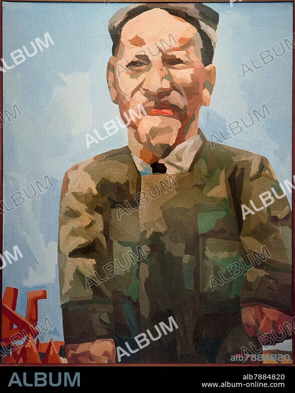 EUGEN SCHÖNEBECK. Leo Dawidovich Trotsky, Russian revolutionary and politician. Janowka (Gouv. Gerson) 7.11.1879 - (murdered) Mexico 21.8.1940. "Portrait L.T.". Painting, 1966, by Eugen Schönebeck (born 1936). Oil on canvas, 162 × 131 cm. Inv. NNR. 2326. Frankfurt am Main, Städelsches Kunstinstitut.