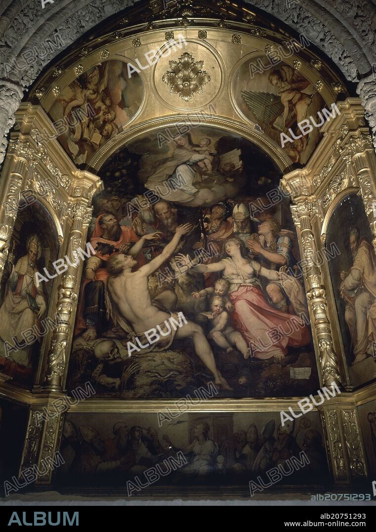 LUIS DE VARGAS (1505-1567). RETABLO DE LA GAMBA O DE LA ALEGORIA DE LA INMACULADA CONCEPCION - 1561.