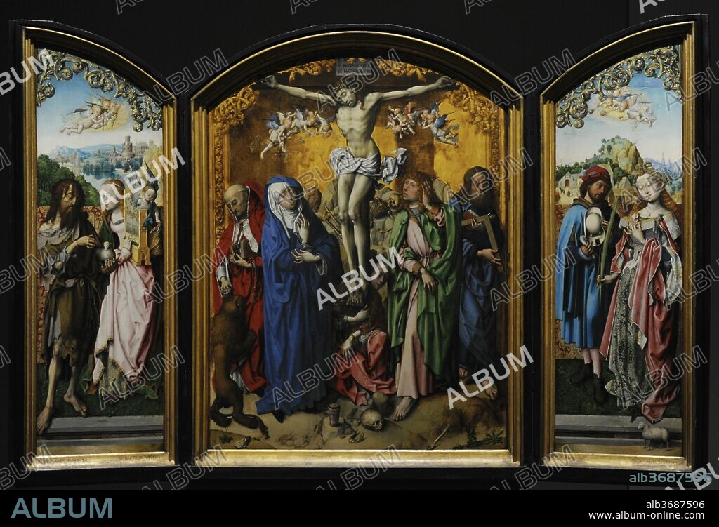 Master of the Altarpiece of Saint Bartholomew (active in Netherlands around 1475-1510). Altarpiece of the Holy Cross, 1490-1495. Wallraf-Richartz Museum. Cologne. Germany.