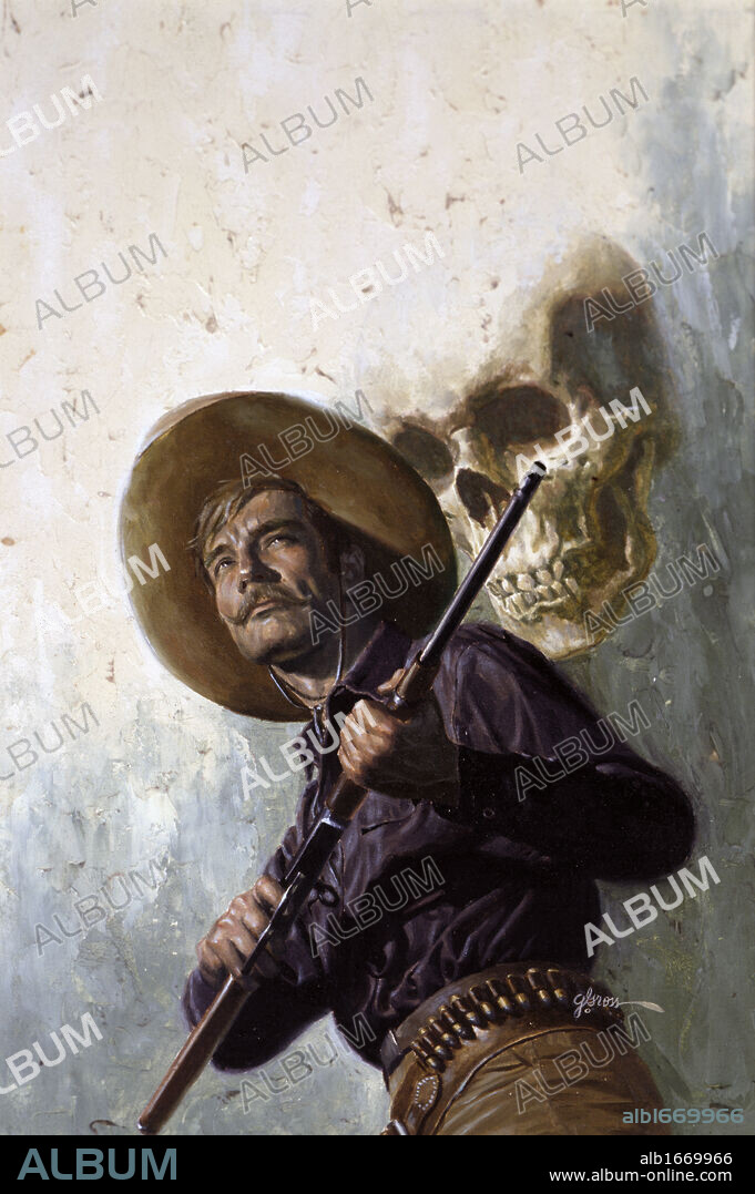 Cowboy holding a shotgun.