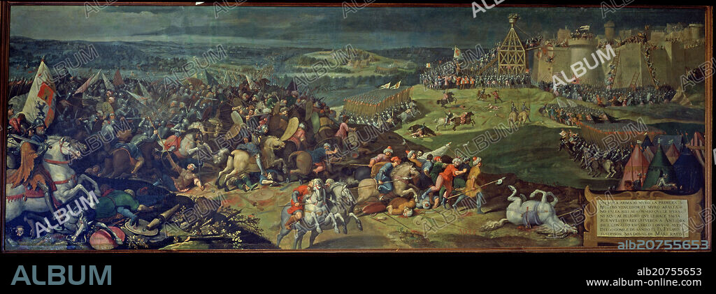 VICENTE CARDUCHO O VICENZO CARDUCCI (1576-1638). TOMA DE ANTEQUERA EL 16 DE SEPTIEMBRE DE 1410 POR EL INFANTE DON FERNANDO - SIGLO XVII.