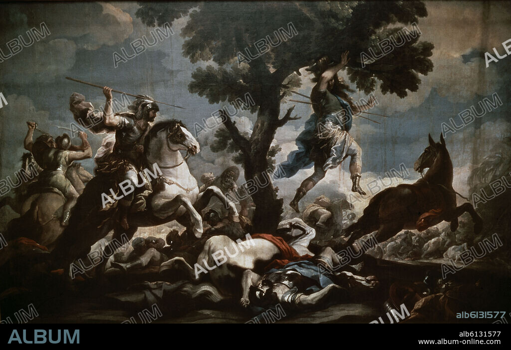 JOSE DEL CASTILLO (1737-1793). Joab Killing Absalom. Madrid, Prado museum.