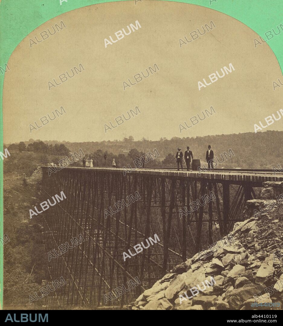 Lyman Viaduct, Colchester, CT, Attributed to Albert M. McKenney (American, active 1860s - 1880s), about 1880, Albumen silver print.