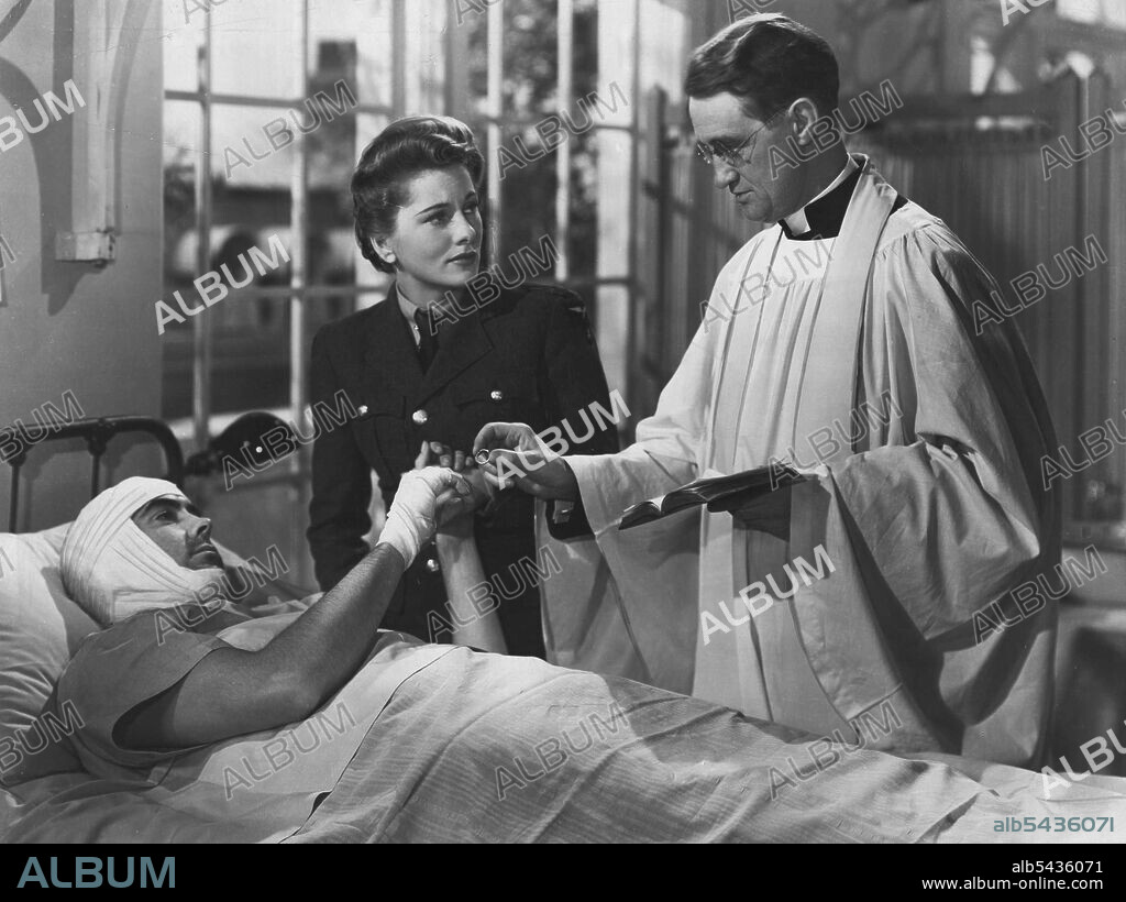 Tyrone Power, Joan Fontaine, in "This Above All" with Thomas Mitchell, Henry Stephenson, Nigel Bruce, Gladys Cooper, Philip Merivale, Sara Allgood, Alexander Knox Produced by Darryl F. Zanuck. October 31, 1947. (Photo by A Twentieth Century Fox Pictures).