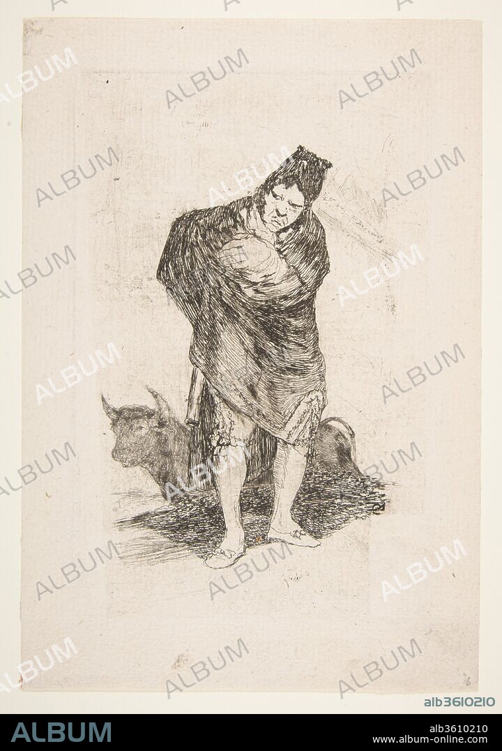The cloaked man (El Embozado). Artist: After Goya (Francisco de Goya y Lucientes) (Spanish, Fuendetodos 1746-1828 Bordeaux). Dimensions: Plate: 7 1/2 × 4 3/4 in. (19 × 12 cm)
Sheet: 9 3/16 × 6 1/4 in. (23.4 × 15.9 cm).