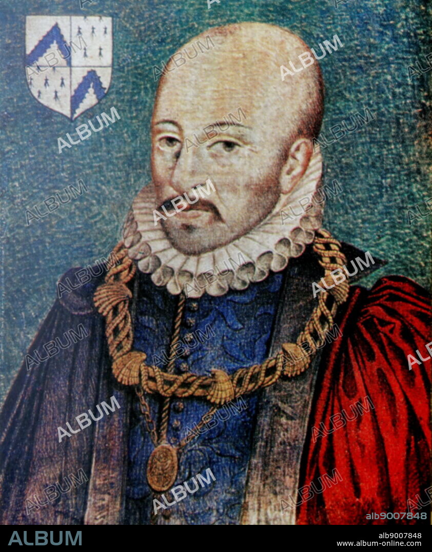 Portrait of Michel de Montaigne (1533-1592) philosopher of the French Renaissance. Dated 16th Century.