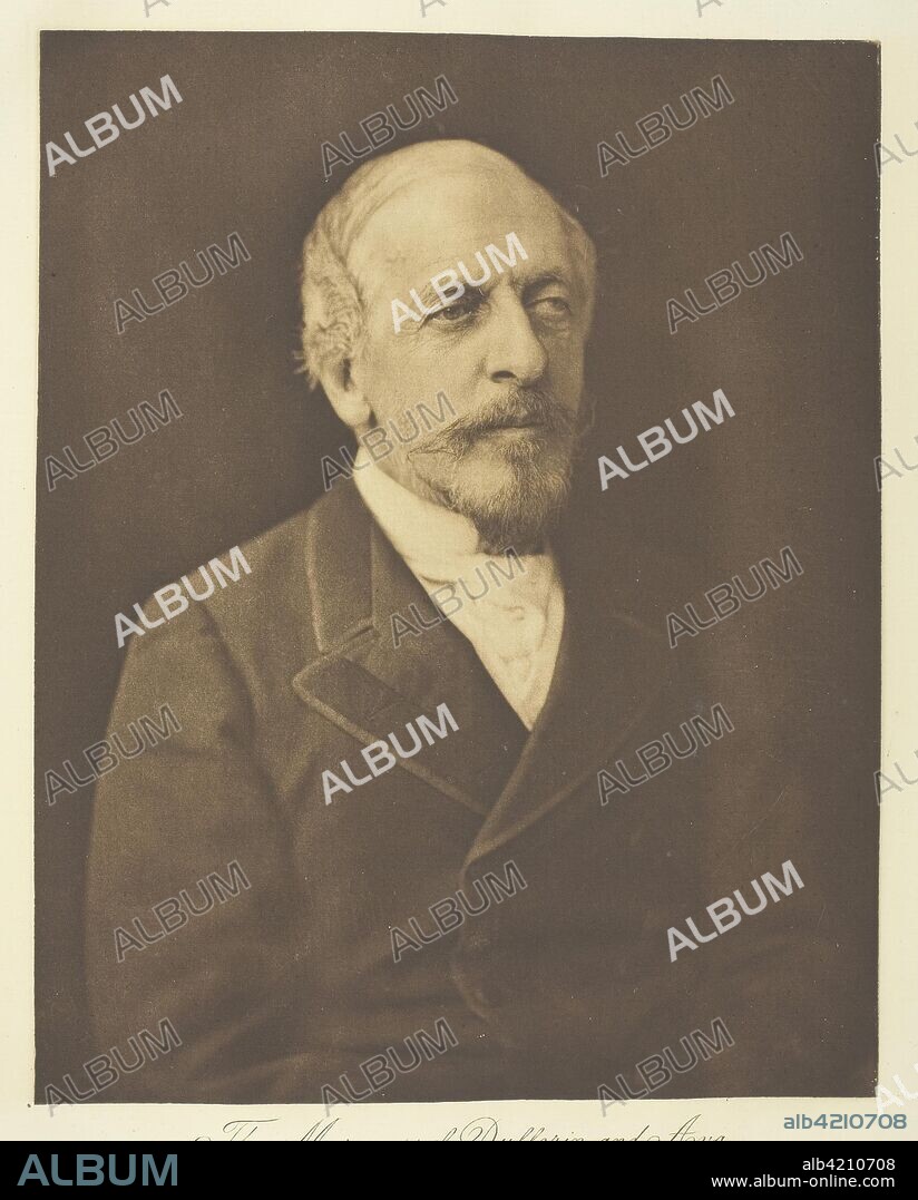 His Excellency the Marquess of Dufferin and Ava. Henry Herschel Hay Cameron; English, 1852-1911. Date: 1888-1898. Dimensions: 24.5 × 19.5 cm (image); 44.8 × 37.2 cm (album page). Photogravure, plate 24 from the album "Lord Tennyson and his Friends" (1893), edition 138/140. Origin: England.