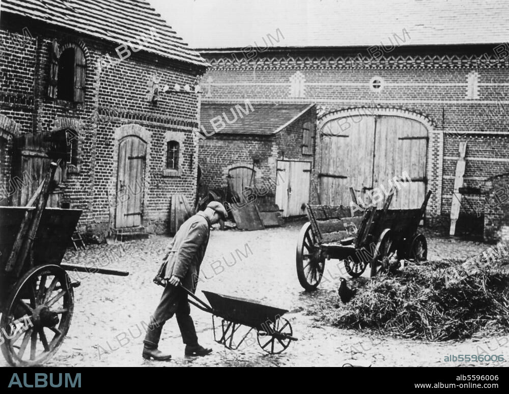 Landwirtschaft:. Bauernhof. Malchow bei Berlin, Erbhof des Bauern Richard Schneider. Foto, 1934.