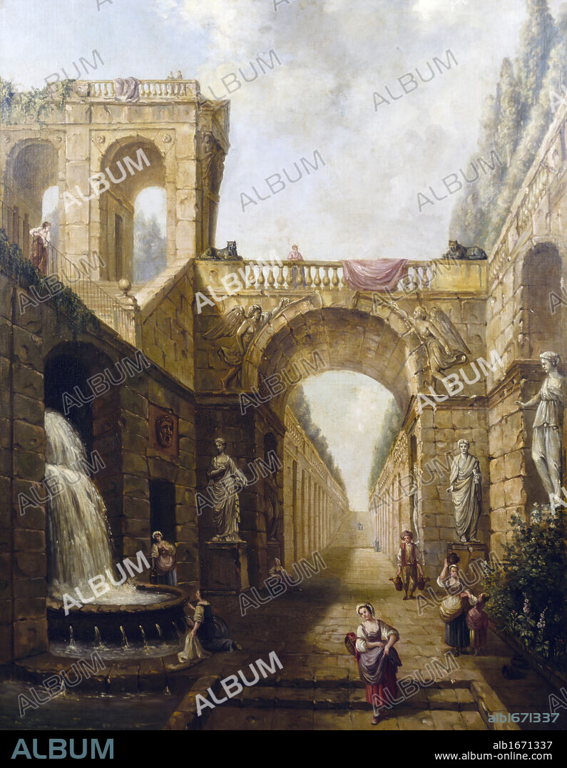 HUBERT ROBERT. Classical Ruins 1733-1808 French, Robert,  Hubert (1733-1808/French).