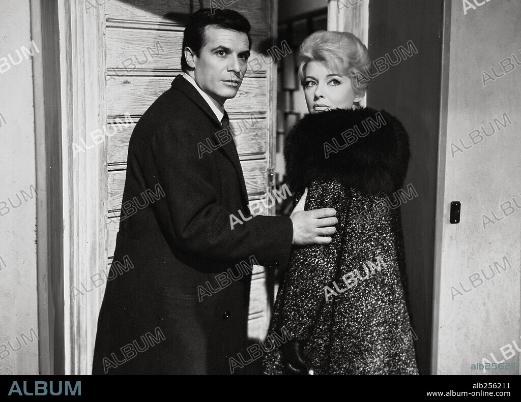 DANIELLE GODET and FRANCISCO RABAL in AUTOPSY OF A CRIMINAL, 1963 (AUTOPSIA DE UN CRIMINAL), directed by RICARDO BLASCO. Copyright HISPAMER FILMS P.C./ MEC Cin.