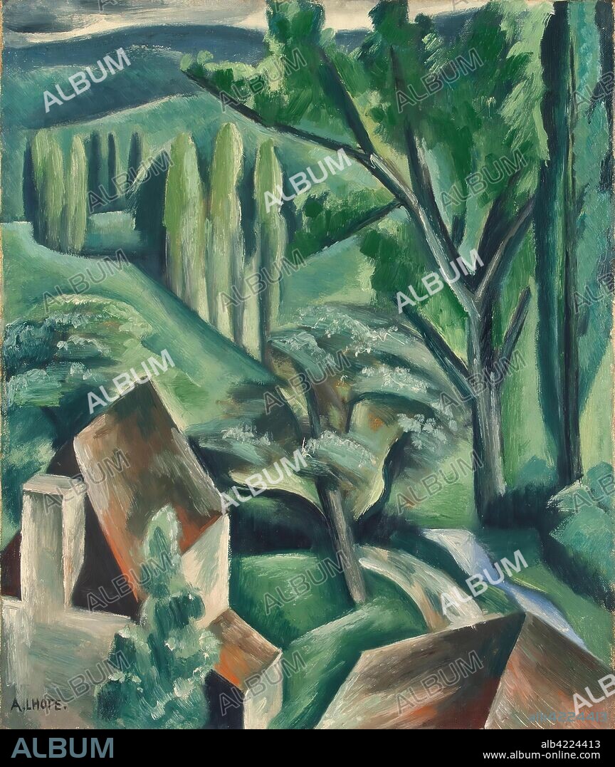 ANDRE LHOTE. 'Green Landscape'. France, 1920-1921. Dimensions: 55x46,5 cm.