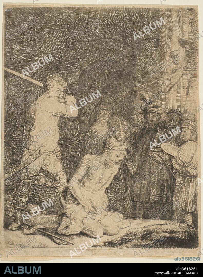 The Beheading of John the Baptist. Artist: Rembrandt (Rembrandt van Rijn) (Dutch, Leiden 1606-1669 Amsterdam).