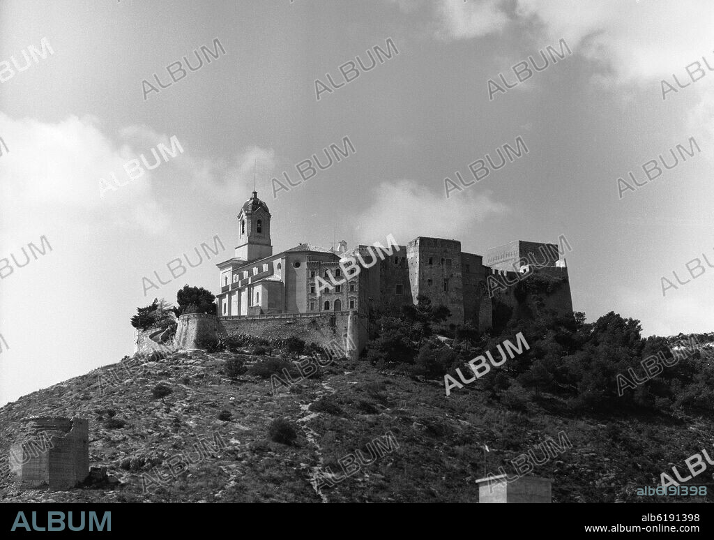 FORTALEZA Y SANTUARIO DE LA VIRGEN DEL CASTILLO - FOTOGRAFIA EN BLANCO Y NEGRO - AÑOS 60.