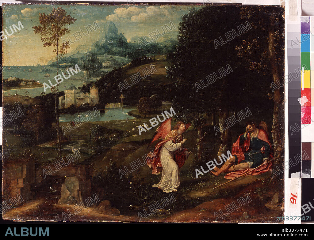 JOACHIM PATINIER. Landscape with the Legend of Saint Roch.