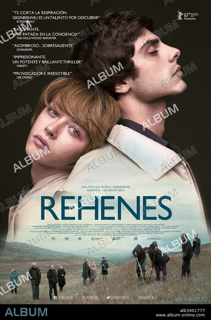 Poster de REHENES, 2017 (HOSTAGES), dirigida por REZO GIGINEISHVILI. Copyright 20 STEPS PRODUCTIONS/INKFILM.