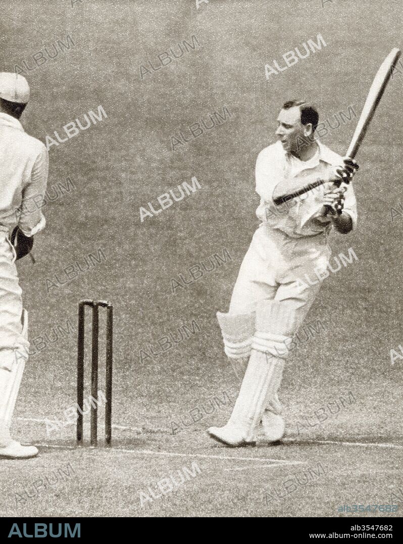 Sir John Berry "Jack" Hobbs, 1882 – 1963. English professional cricketer. From The Story of 25 Eventful Years in Pictures, published 1935.