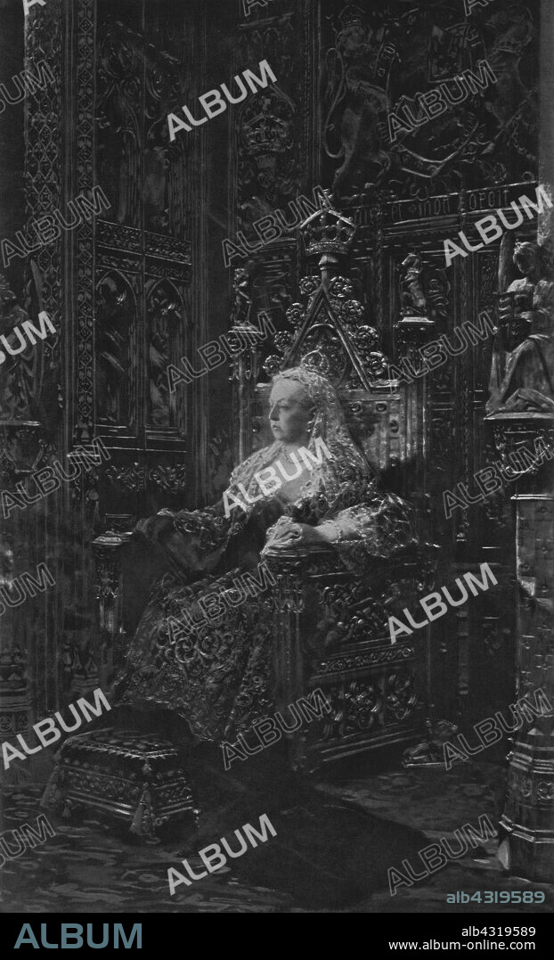 'Victoria Regina Imperatrix', (Victoria, Queen and Empress, 1901). Victoria (1819-1901), Queen of the United Kingdom of Great Britain and Ireland, ruled from 1837 until her death. From "The Illustrated London News Record of the Glorious Reign of Queen Victoria 1837-1901: The Life and Accession of King Edward VII. and the Life of Queen Alexandra". [London, 1901].
