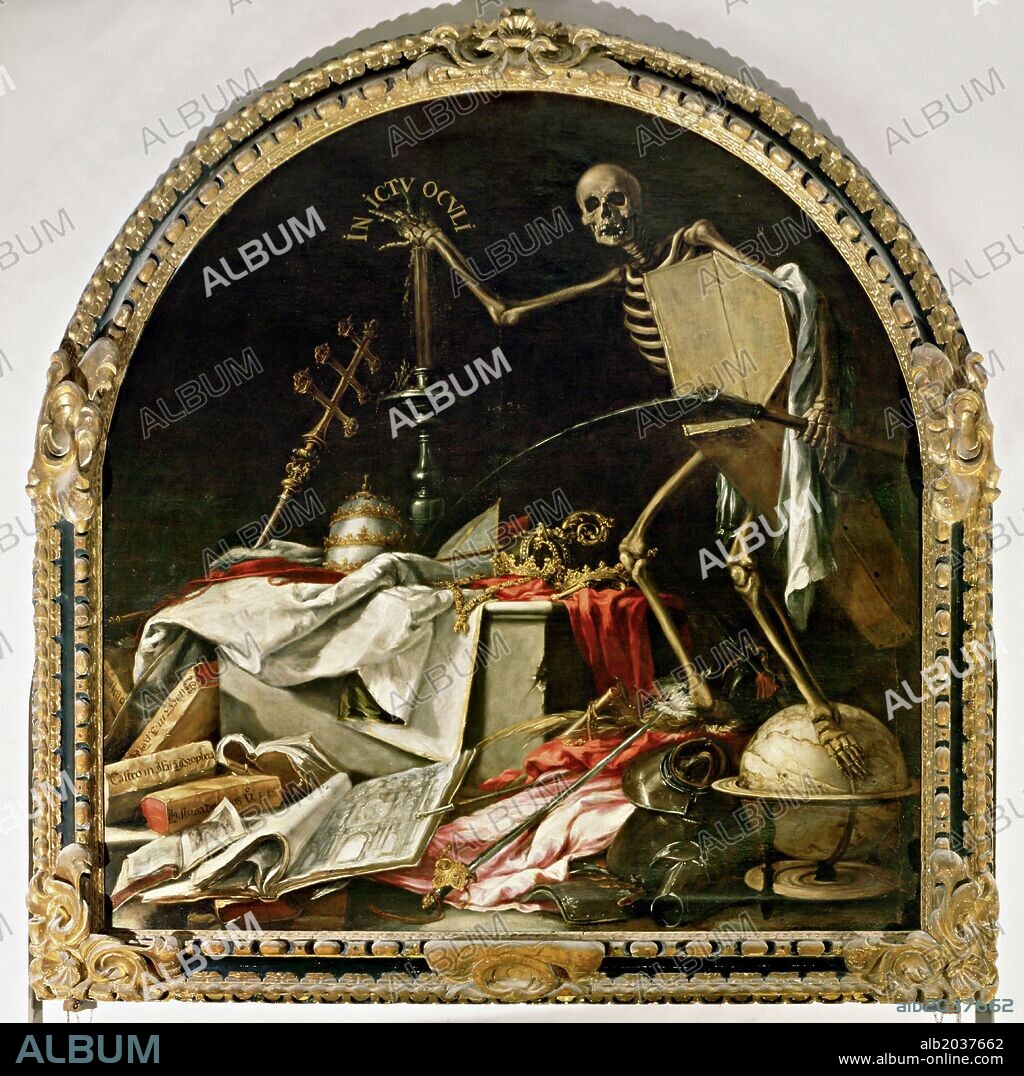 JUAN DE VALDÉS LEAL. Juan de Valdés Leal / 'Alegoría de la muerte: In Ictu Oculi', 1672, Óleo sobre lienzo, 220 x 216 cm.