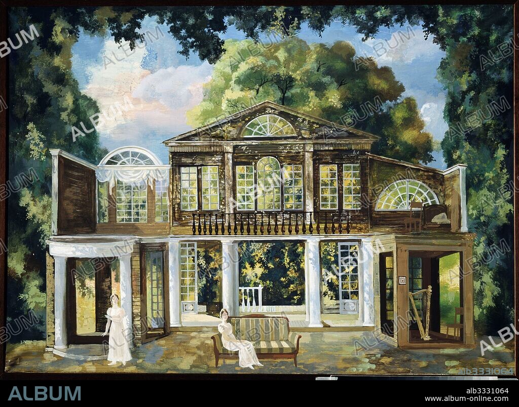 VALERI JAKOVLEVICH LEVENTAL. Stage design for the opera Eugene Onegin by P. Tchaikovsky.