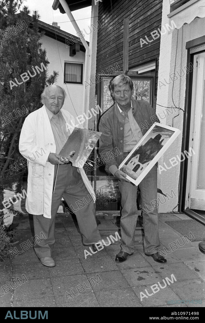 German actor Frithjof Vierock and the painter Alfred von Rauhecker, Germany 1980s.