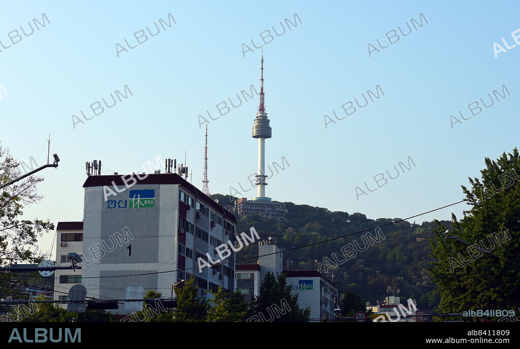 The N Seoul Tower officially the YTN Seoul Tower and commonly known as Namsan Tower or Seoul Tower, is a large tower in South Korea. It is part of Seoul. The country can be viewed from the tower, making it a tourist attraction. It is 479.7 metres (1,574 ft) tall. It has cafes and observatories in it.