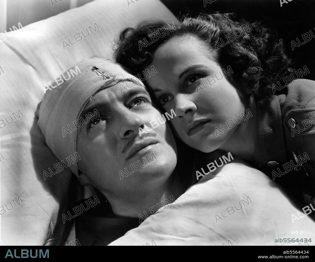 DAVID NIVEN y KIM HUNTER en A VIDA O MUERTE, 1946 (A MATTER OF LIFE AND DEATH), dirigida por EMERIC PRESSBURGER y MICHAEL POWELL. Copyright J.ARTHUR RANK.