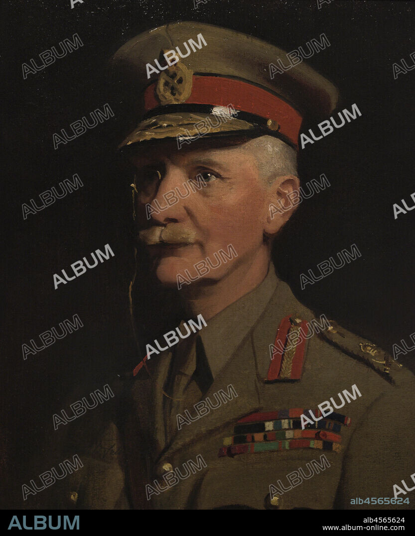 FRANK OWEN SALISBURY. Sir Arthur Thomas Sloggett (1857-1929). British Lieutenant-General. Director of the Army Medical Services during the World War I. Portrait by Frank O. Salisbury (1874-1962). Oil on board (66,5 x 53,5 cm), 1917. National Portrait Gallery. London, England, United Kingdom.