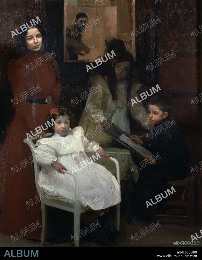JOAQUIN SOROLLA. 'My Family', 1901, Oil on canvas, 185 x 159 cm.