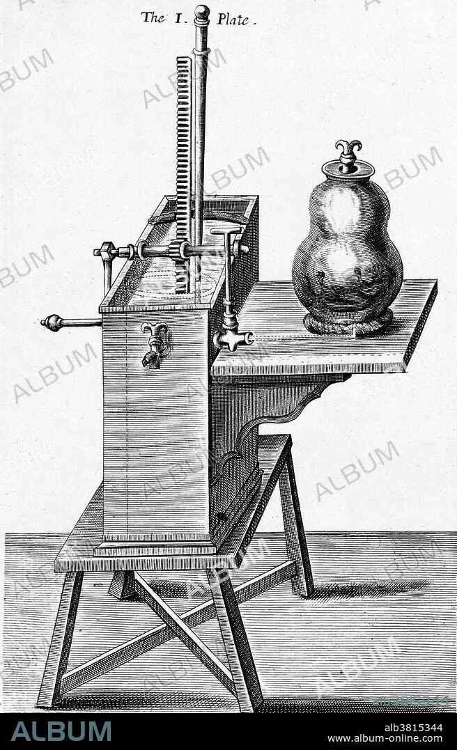 Robert Boyle's second air-pump, an apparatus for experiments on the "spring and weight of air," 1669. Robert Boyle (1627-1691) was a 17th-century natural philosopher, chemist, physicist, and inventor, also noted for his writings in theology. Though his research clearly has its roots in the alchemical tradition, Boyle is largely regarded today as the first modern chemist, and therefore one of the founders of modern chemistry, and one of the pioneers of modern experimental scientific method. Among Boyle's earliest scientific work were studies involving the air pump. The result of this study was the relationship now known as Boyle's law, which states that the pressure and volume of a confined air (gas) are inversely related. Mathematically, this is expressed as pressure times volume equals a constant: PV = constant.