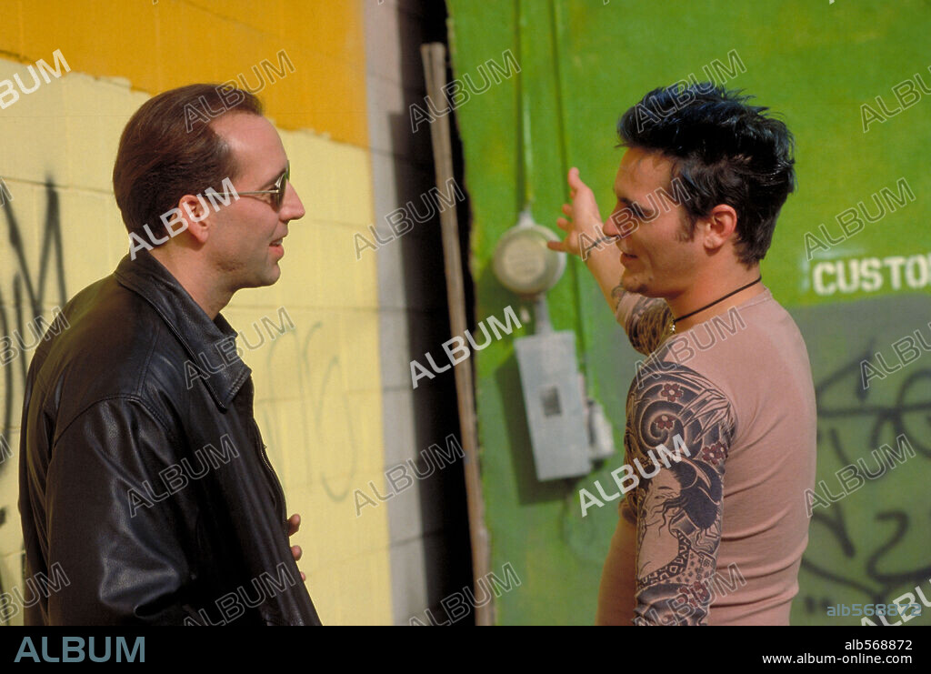 JOAQUIN PHOENIX und NICOLAS CAGE in 8MM, 1999, unter der Regie von JOEL SCHUMACHER. Copyright COLUMBIA PICTURES / LOSS, CHRISTINE.