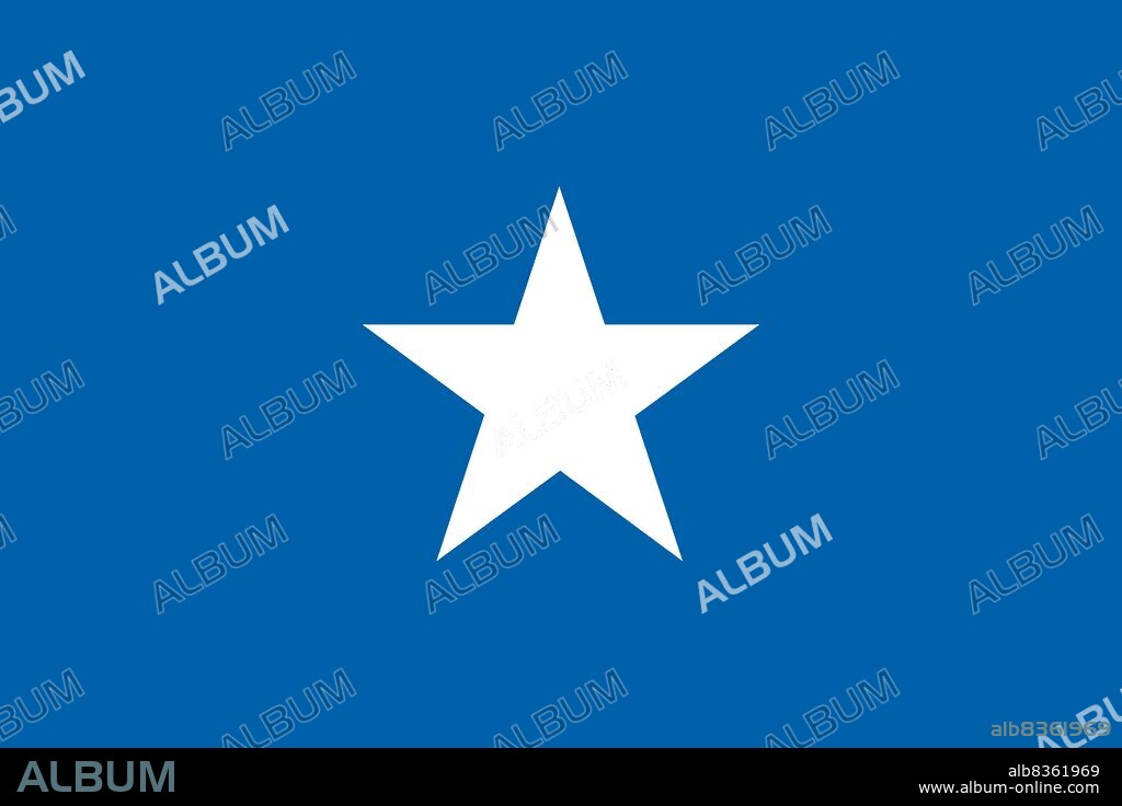 Historical flag of the United States of America. The Bonnie Blue Flag was first used to represent the South in 1861, and was used until the Confederacy adopted its own flag.