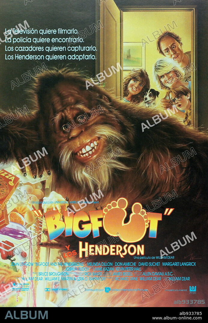 Poster of BIGFOOT AND THE HENDERSONS, 1987 (HARRY AND THE HENDERSONS). Copyright AMBLIN/UNIVERSAL.