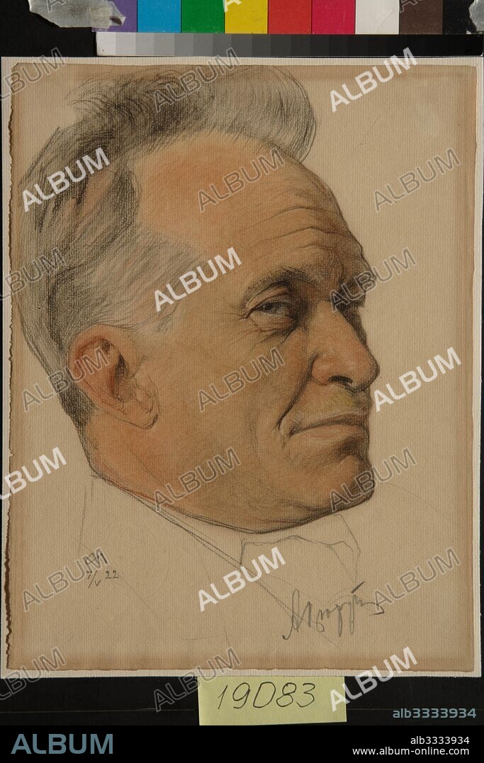 NIKOLAI ANDREEVICH ANDREEV. Portrait of Alexander Dmitrievich Tsiurupa (1870-1928).