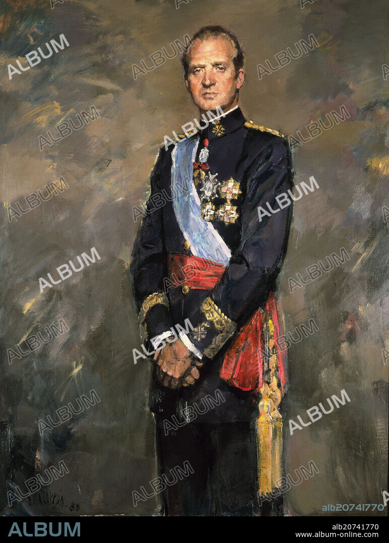 RICARDO MACARRON (1926-2004). RETRATO DE SU MAJESTAD EL REY JUAN CARLOS I - 1977 - L - 1,47 x 1,14 - Nº INVENTARIO 178.