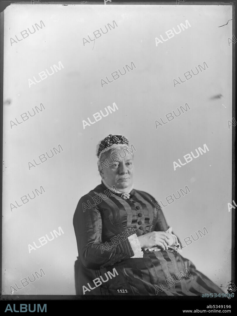 UNITED STATES NATIONAL MUSEUM PHOTOGRAPHIC LABORATORY. Portrait of Mary Helen Churchill Baird, 1880s. Portrait of Mary Helen Churchill Baird, wife of second Secretary of the Smithsonian Institution Spencer Fullerton Baird (1878-1887).