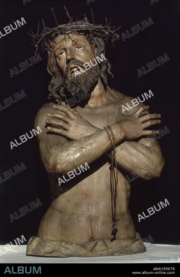 GREGORIO FERNANDEZ. ECCE HOMO- S XVI-ESCULTURA BARROCA- MADERA POLICROMADA-.