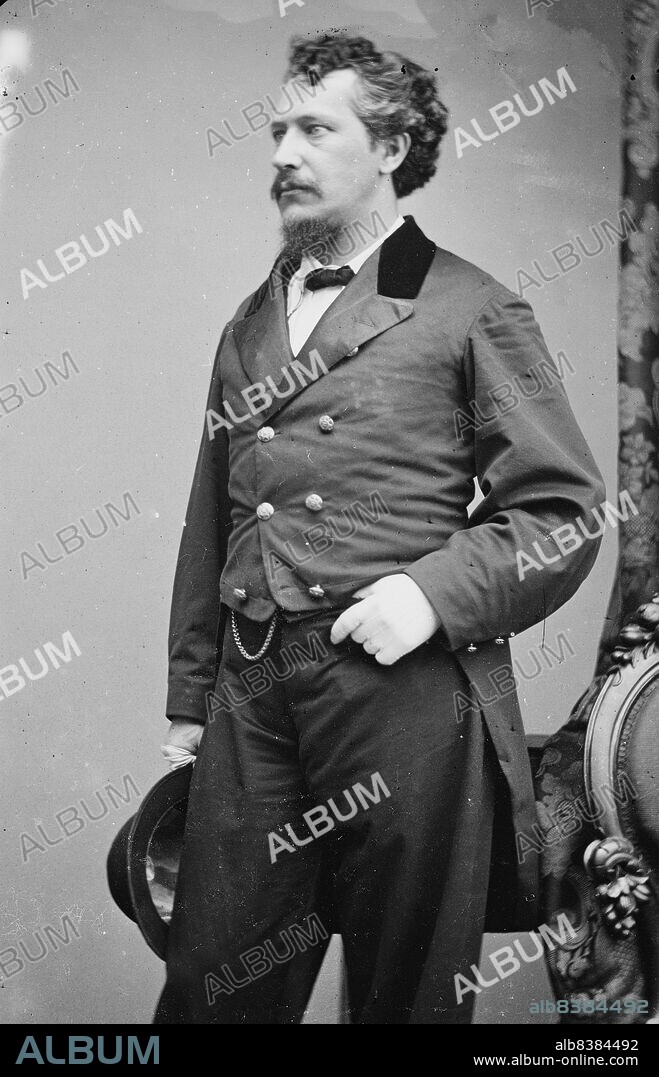 Geo. Francis Train, between 1855 and 1865. [Entrepreneur: organised the clipper ship line that sailed around Cape Horn to San Francisco; involved in the formation of the Union Pacific Railroad and the construction the eastern portion of the Transcontinental Railroad; founded a horse tramway company in England].