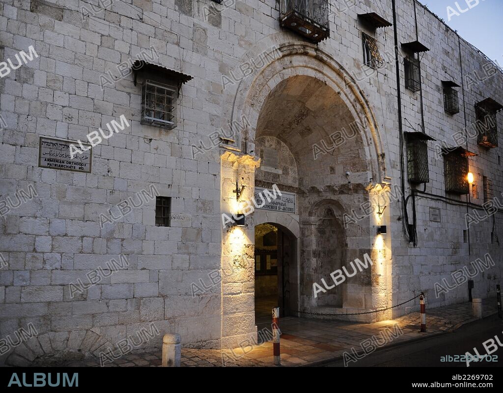 ISRAEL. JERUSALEN. Exterior del MONASTERIO ARMENIO DE SANTIAGO. Sede del patriarcado armenio de Jerusalen. Barrio Armenio. Ciudad Antigua.