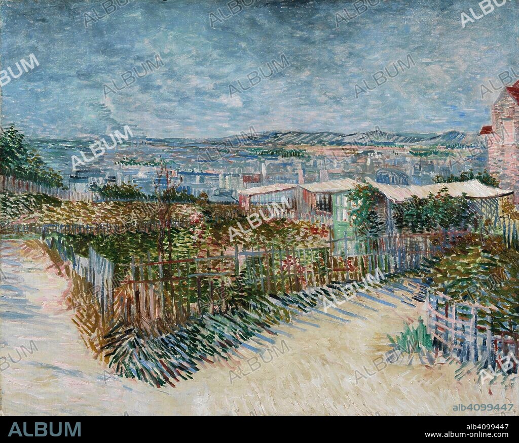 VINCENT VAN GOGH. Montmartre: Behind the Moulin de la Galette. Date: July 1887, Paris. Dimensions: 81 cm x 100 cm, 100 cm x 119.5 cm.