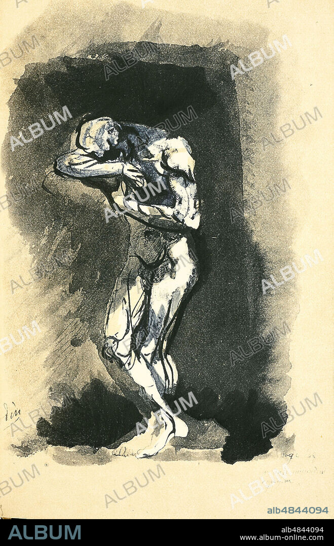 AUGUSTE RODIN. Illustration for "Les Fleurs du Mal (The Flowers of Evil)" by Charles Baudelaire.