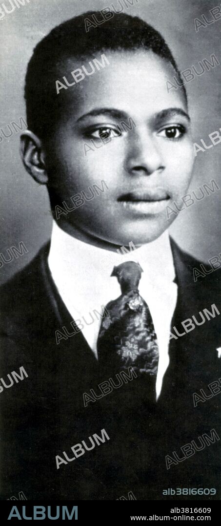 Countee Cullen (May 30, 1903 - January 9, 1946) was an American poet and leading figure in the Harlem Renaissance. He was brought up by a woman named Mrs. Porter, who may have been his paternal grandmother, who brought him to Harlem when he was nine. No known reliable information exists of his childhood until 1918 when he was taken in, or adopted, by Reverend Cullen the local minister, and founder, of the Salem Methodist Episcopal Church. He attended the DeWitt Clinton High School, and graduated with honors in Latin, Greek, Mathematics, and French. In 1925 he graduated from NYU as one of eleven students selected to Phi Beta Kappa. Cullen entered Harvard, to pursue a masters in English, about the same time his first collection of poems, Color, was published, a landmark of the Harlem Renaissance. He graduated with a masters degree in 1926. By 1929 he had published four volumes of poetry. He promoted the work of other black writers, but by 1930 his reputation as a poet waned. From 1934 until the end of his life, he taught English, French, and creative writing at Frederick Douglass Junior High School in NYC. He died from high blood pressure and uremic poisoning in 1946, at the age of 42. No photographer credited, undated.