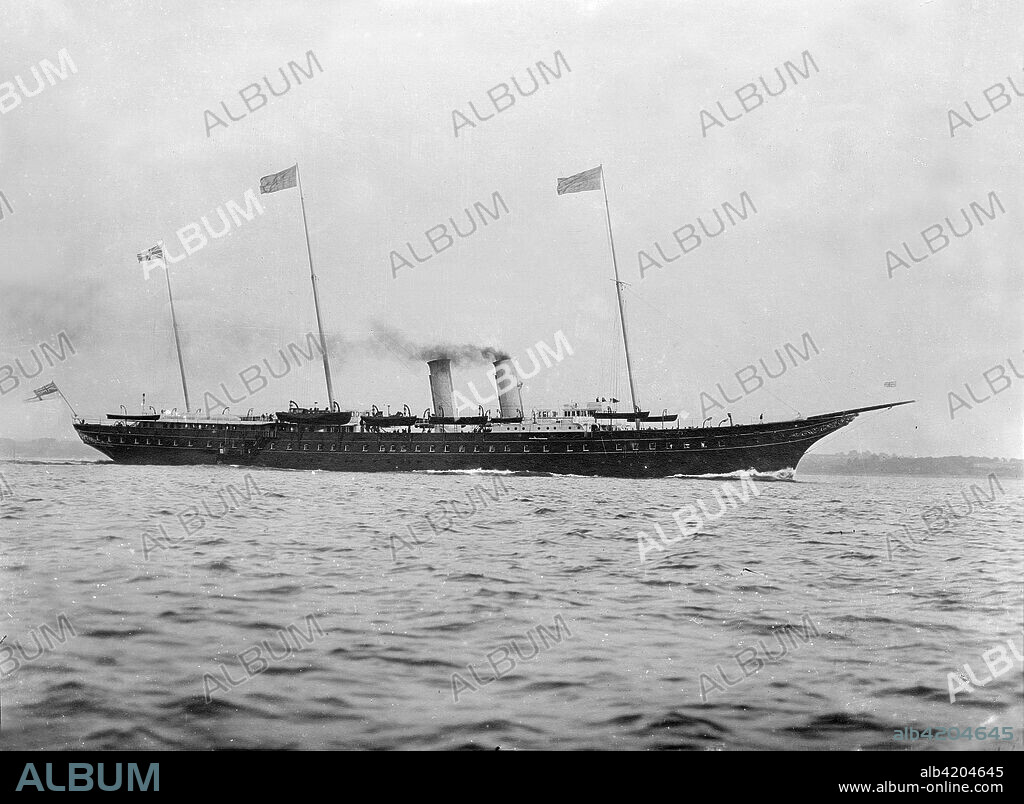 The Royal Yacht 'HMY Victoria and Albert' (1899). 'HMY Victoria and Albert' was designed by the Chief Constructor of the Royal Navy Sir William White, launched in 1899 and ready for service in 1901. This was the third yacht to be named Victoria and Albert and she was fitted with steam engines fired by Belleville water-tube boilers. She served four sovereigns, and was decommissioned as royal yacht in 1939, served in the Second World War, and was broken up in 1954.