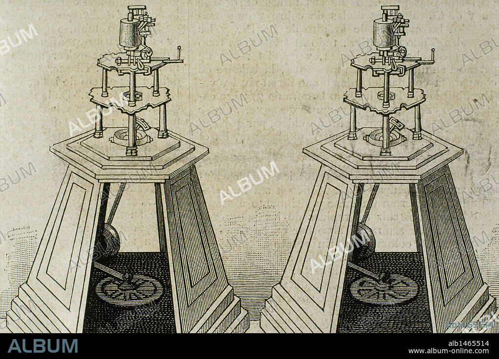 TELEGRAFO AUTOGRAFICO. Creado por Thomas Alva Edison (1847-1931). Grabado del s. XIX.