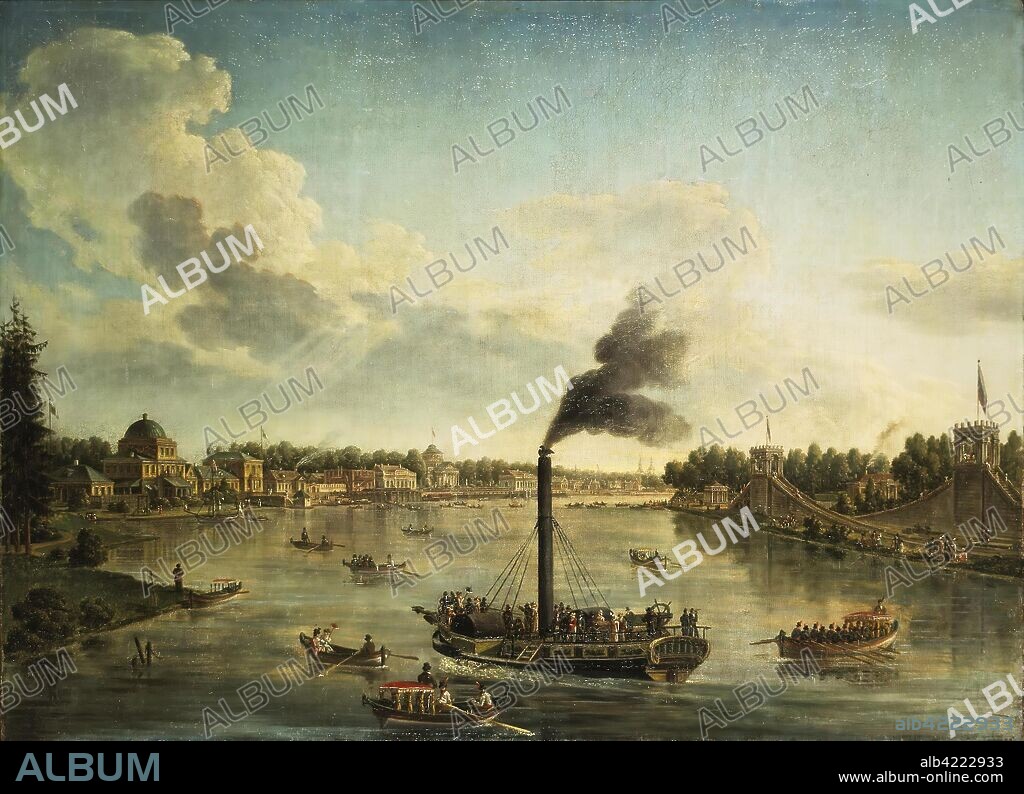 TIMOFEY VASILYEV. 'View of Islands in St Petersburg'. Russia, after 1815. Dimensions: 83x114 cm.