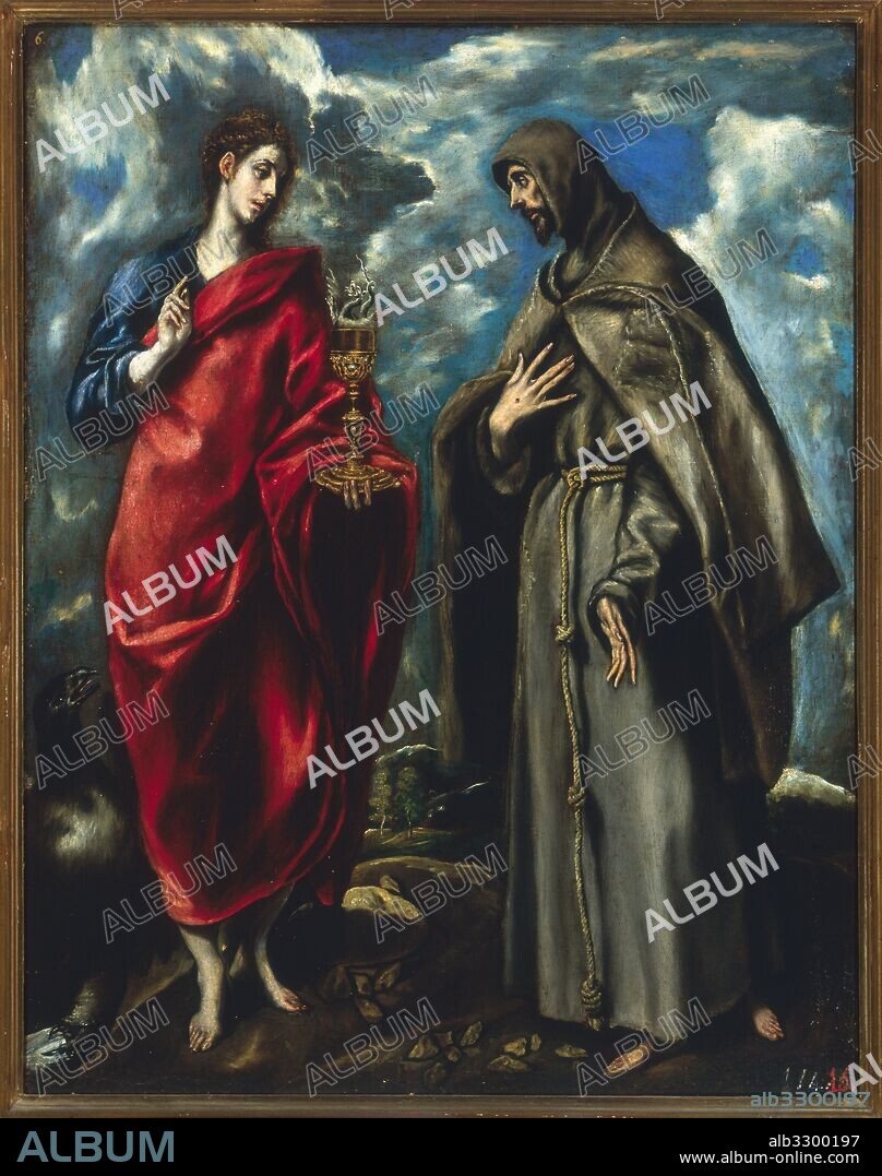 EL GRECO. San Juan Evangelista y San Francisco de Asis, 1600-05.