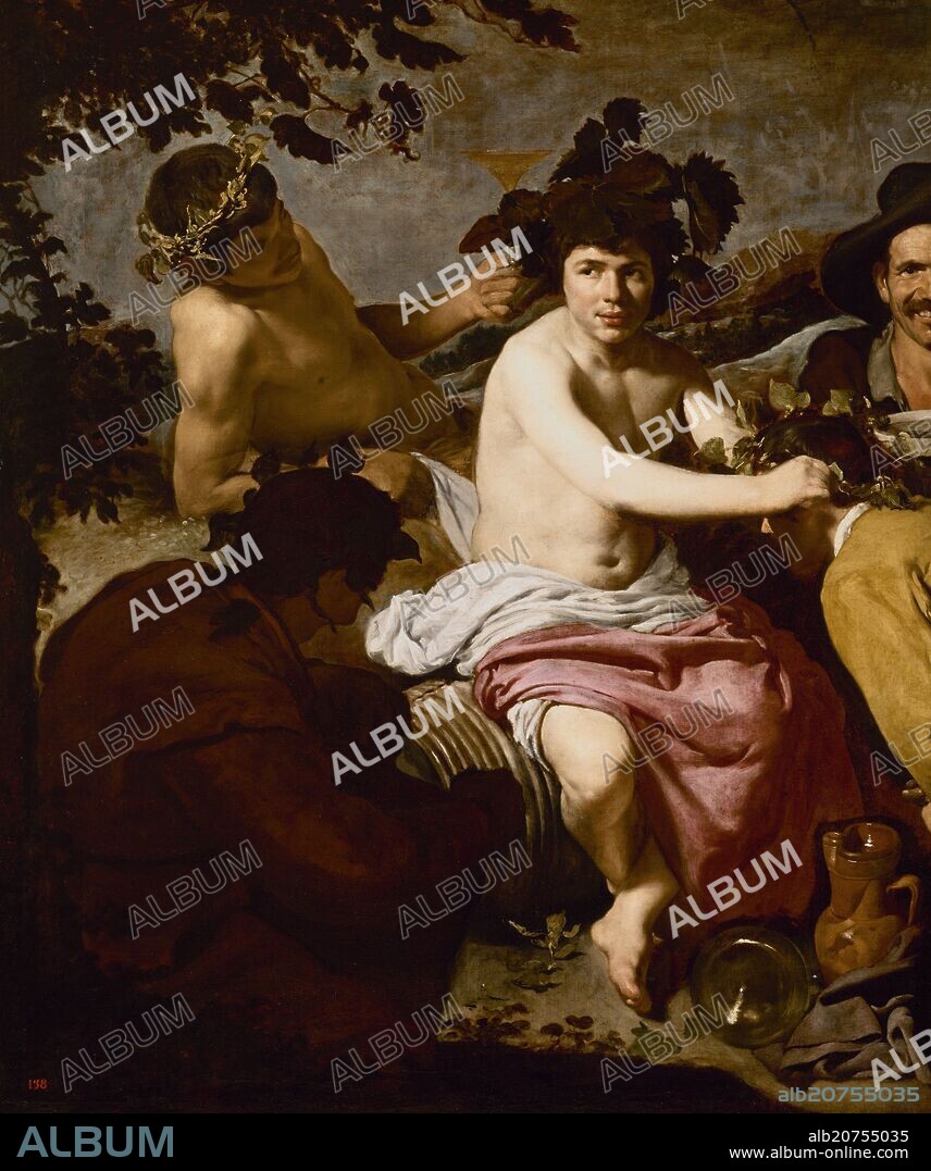 DIEGO VELAZQUEZ (1599-1660). 'The Triumph of Bacchus, or the Drinkers' (detail), 1628-1629, Oil on canvas, P01170.