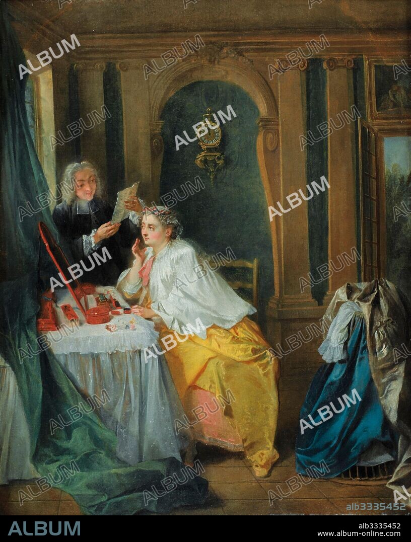 NICOLAS LANCRET. Madame Geoffrin at her toilet.