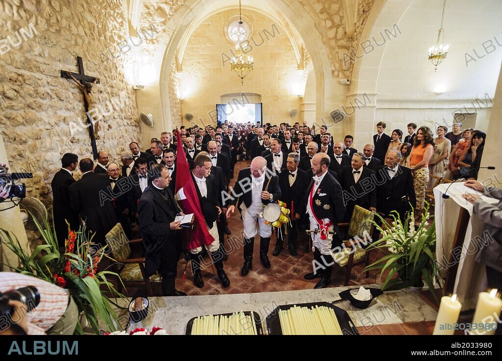 misa vespertina - Vespres-, ermita de Sant Joan Gran. Fiestas de Sant Joan. Ciutadella.Menorca,Islas Baleares,españa.